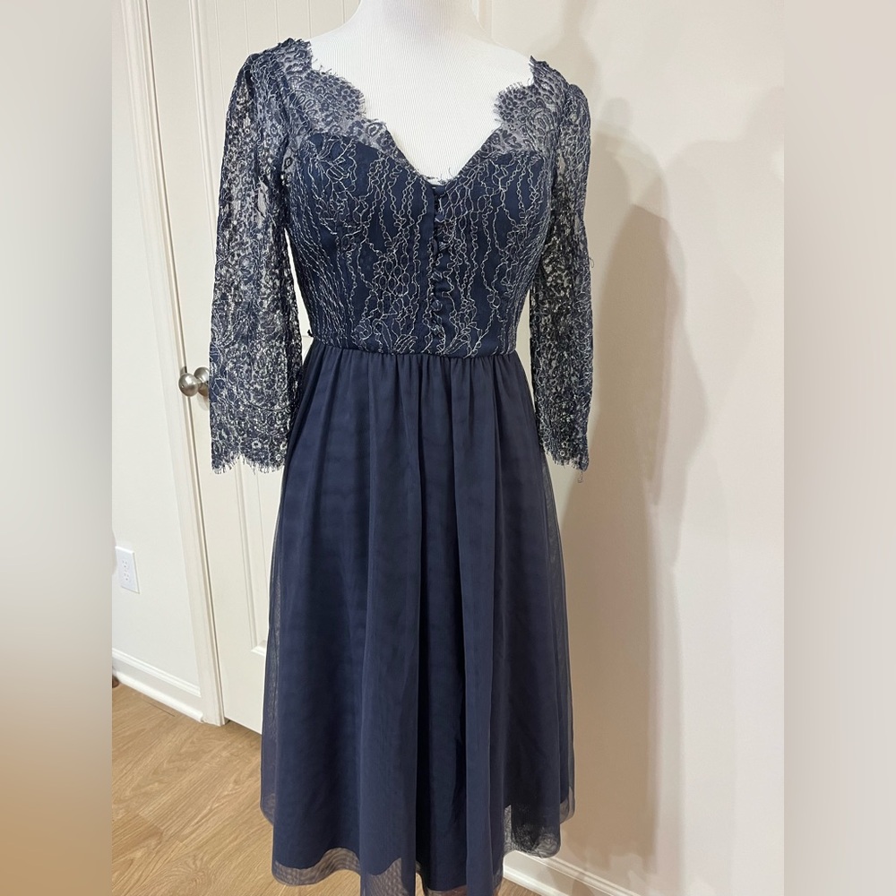 Va et Vien for BHLDN Midnight Blue Lace Dress